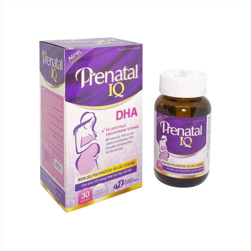 BỔ BẦU PRENATAL IQ DHA. BỔ SUNG SẮT, VITAMIN VÀ KHOÁNG CHẤT CHO PHỤ NỮ CÓ THAI VÀ CHO CON BÚ