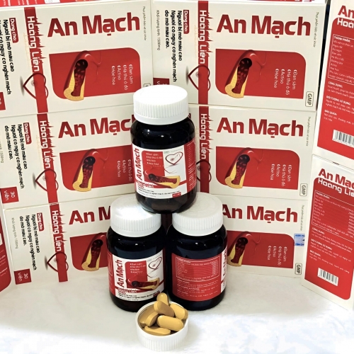 VIÊN UỐNG MỠ MÁU AN MẠCH HOÀNG LIÊN, LỌ 30 VIÊN. GIÚP GIẢM MÁU NHIỄM MỠ, GIẢM CHOLESTEROL MÁU,...