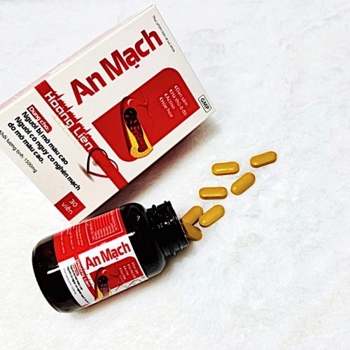 VIÊN UỐNG MỠ MÁU AN MẠCH HOÀNG LIÊN, LỌ 30 VIÊN. GIÚP GIẢM MÁU NHIỄM MỠ, GIẢM CHOLESTEROL MÁU,...
