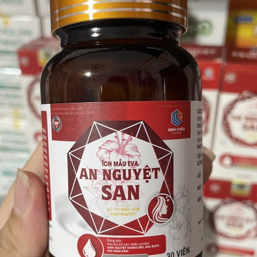VIÊN UỐNG HỖ TRỢ ĐIỀU HOÀ KINH NGUYỆT - ÍCH MẪU EVA  AN NGUYỆT SAN. GIÚP GIẢM ĐAU BỤNG KHI HÀNH KINH