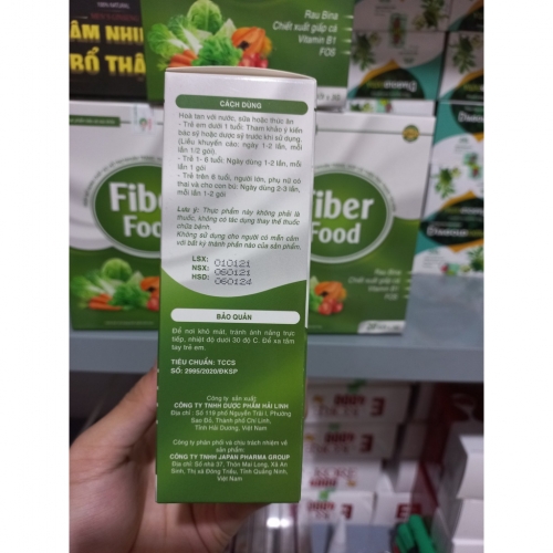 CỐM CHẤT XƠ GIẢM TÁO BÓN FIBER FOOD