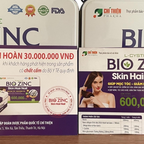 VIÊN UỐNG DƯỠNG TÓC L-CYSTINE BIO ZINC PLUS, HỘP THIẾC 60 VIÊN. GIÚP TÓC BÓNG MƯỢT, HẠN CHÉ GÃY RỤNG, ĐẸP DA, GIẢM SẠM, NÁM DA,..