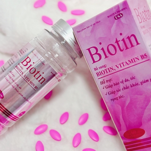 VIÊN UỐNG DƯỠNG TÓC BIOTIN. GIÚP BẢO VỆ DA TÓC, GIÚP TÓC CHẮC KHỎE, GIẢM GÃY RỤNG