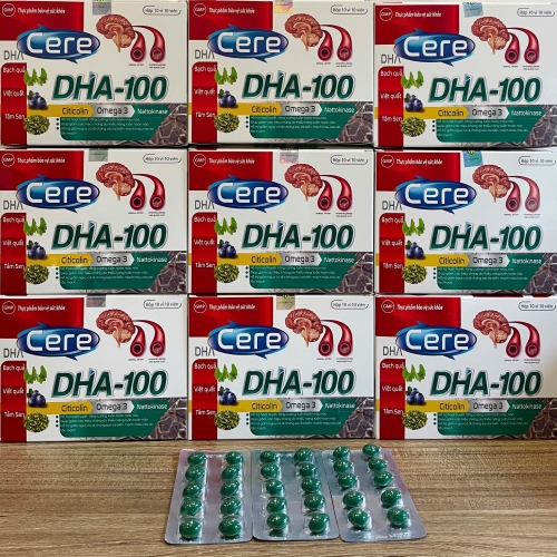VIÊN UỐNG BỔ NÃO CERE DHA-100. GIÚP GIẢM THIỂU NĂNG TUẦN HOÀN NÃO, DI CHỨNG SAU TAI BIẾN MẠCH MÁU NÃO,...