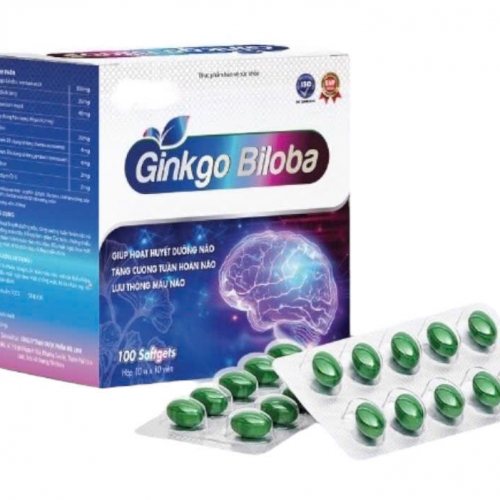 VIÊN UỐNG BỔ NÃO GINKGO BILOBA., HỘP 100 VIÊN. GIÚP GIẢM HOA MẮT, CHÓNG MẶT, TÊ BÌ CHÂN TAY, RỐI LOẠN TIỀN ĐÌNH,..