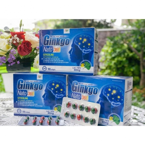 VIÊN UỐNG BỔ NÃO GINKGO NATO 360 XANH DƯƠNG, HỘP 100 VIÊN, GIÚP GIẢM ĐÂU ĐẦU, MẤT NGỦ, GIẢM TRÍ NHỚ,...