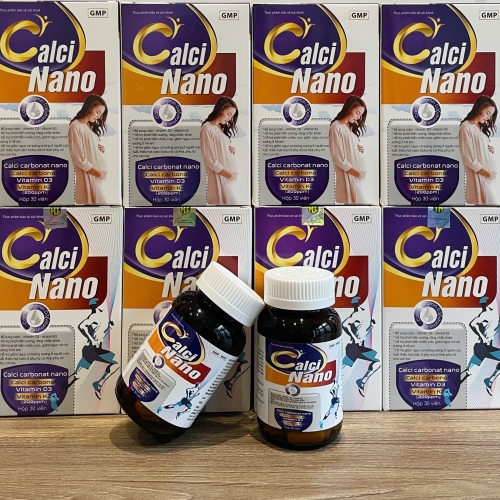 VIÊN UỐNG BỔ SUNG CALCI NANO, LỌ 30 VIÊN. GIÚP TĂNG CHIỀU CAO, GIẢM CÒI XƯƠNG, LOÃNG XƯƠNG,...