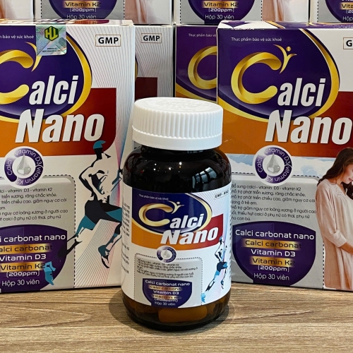 VIÊN UỐNG BỔ SUNG CALCI NANO, LỌ 30 VIÊN. GIÚP TĂNG CHIỀU CAO, GIẢM CÒI XƯƠNG, LOÃNG XƯƠNG,...