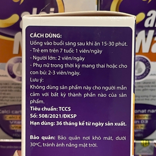VIÊN UỐNG BỔ SUNG CALCI NANO, LỌ 30 VIÊN. GIÚP TĂNG CHIỀU CAO, GIẢM CÒI XƯƠNG, LOÃNG XƯƠNG,...