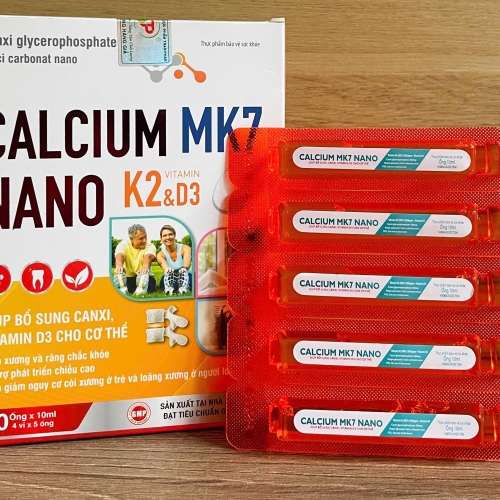 SIRO ỐNG BỔ SUNG CALCIUM MK7 NANO K2&D3. GIÚP GIẢM CÒI XƯƠNG Ở TRẺ VÀ LOÃNG XƯƠNG Ở NGƯỜI LỚN,...