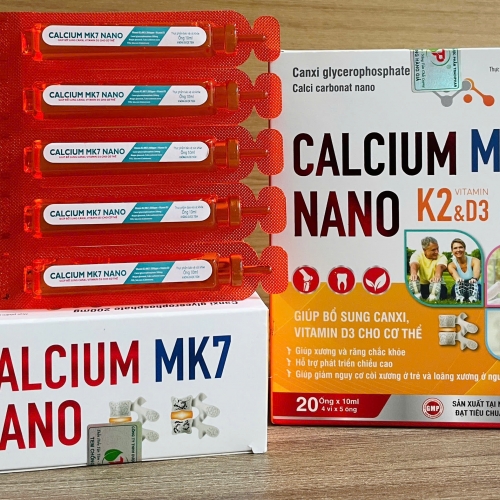 SIRO ỐNG BỔ SUNG CALCIUM MK7 NANO K2&D3. GIÚP GIẢM CÒI XƯƠNG Ở TRẺ VÀ LOÃNG XƯƠNG Ở NGƯỜI LỚN,...