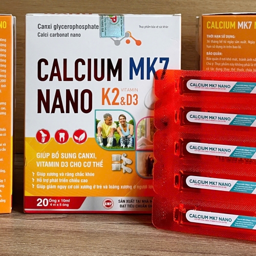 SIRO ỐNG BỔ SUNG CALCIUM MK7 NANO K2&D3. GIÚP GIẢM CÒI XƯƠNG Ở TRẺ VÀ LOÃNG XƯƠNG Ở NGƯỜI LỚN,...