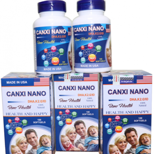 VIÊN UỐNG BỔ SUNG CANXI NANO DHA, K2, Q10, HỘP 100 VIÊN. GIÚP PHÒNG CHỐNG CÒI XƯƠNG VÀ LOÃNG XƯƠNG, BỔ XUNG CANXI CHO PHỤ NỮ MANG THAI