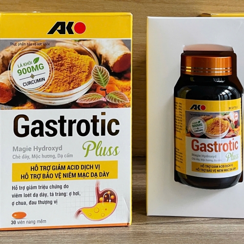 DẠ DÀY GASTROTIC PLUSS, HỘP 30 VIÊN. GIÚP BẢO VỆ NIÊM MẠC DẠ DÀY, LOÉT DẠ DÀY, Ợ HƠI, Ợ CHUA,...