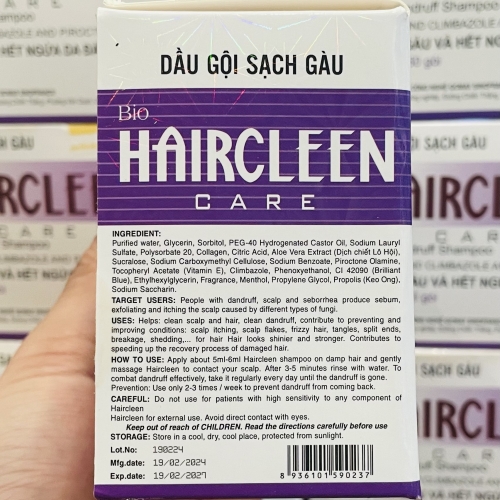 1 HỘP 50 GÓI DẦU GỘI HAIRCLEEN GIÚP GIẢM GÀU, NGỨA DA ĐẦU,...