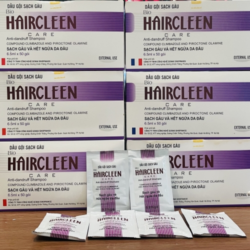 1 HỘP 50 GÓI DẦU GỘI HAIRCLEEN GIÚP GIẢM GÀU, NGỨA DA ĐẦU,...