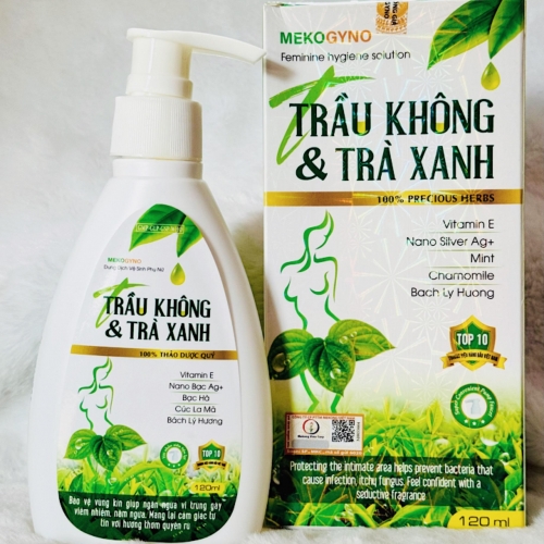 DUNG DỊCH VỆ SINH PHỤ NỮ TRẦU KHÔNG & TRÀ XANH. GIÚP NGĂN NGỪA VI TRÙNG GÂY VIÊM NHIỄM, NẤM NGỨA. MANG LẠI CẢM GIÁC TỰ TIN VỚI HƯƠNG THƠM QUYẾN RŨ...