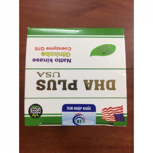 VIÊN UỐNG BỔ NÃO DHA PLUS USA.HỘP 60 VIÊN. GIÚP LƯU THÔNG MÁU, GIẢM CHÓNG MẶT, Ù TAI, MẤT TRÍ NHỚ,..