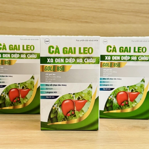 VIÊN UỐNG BỔ GAN CÀ GAI LEO XẠ ĐEN DIỆP HẠ CHÂU GOLD 850, LỌ 60 VIÊN. GIÚP GIẢI ĐỘC, MÁT GAN, VÀNG DA, MẨN NGỨA, MỀ ĐAY,...DO GAN YẾU
