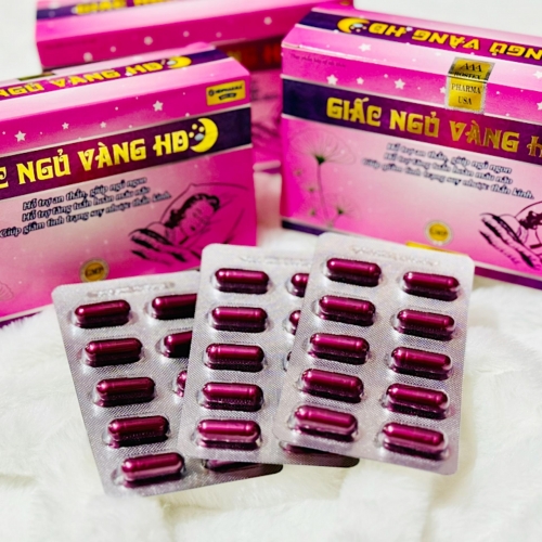 VIÊN UỐNG GIẤC NGỦ VÀNG HD, HỘP 30 VIÊN.GIÚP TĂNG TUẦN HOÀN MÁU NÃO, GIẢM TÌNH TRẠNG SUY NHƯỢC THẦN KINH