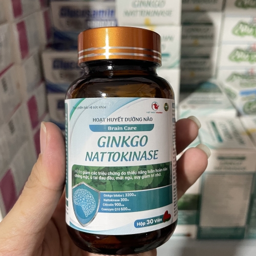 HOẠT HUYẾT DƯỠNG NÃO GINKGO NATTOKINASE, LỌ 30 VIÊN.GIÚP GIẢM CHÓNG MẶT , Ù TAI ĐAU ĐẦU, MẤT NGỦ, SUY GIẢM TRÍ NHỚ,...