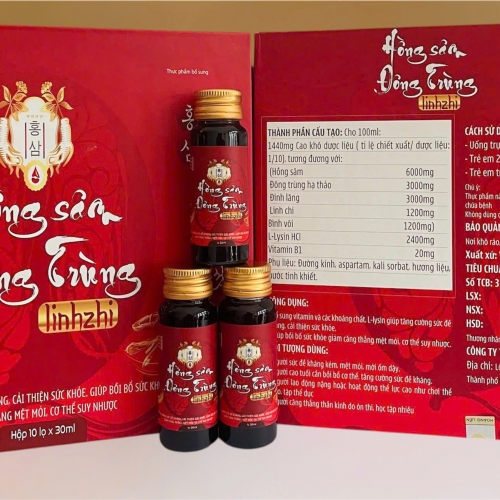 NƯỚC UỐNG HỒNG SÂM ĐÔNG TRÙNG LINHZHI GIÚP TĂNG CƯỜNG SỨC ĐỀ KHÁNG, GIẢM CĂNG THẲNG THẦN KINH,...