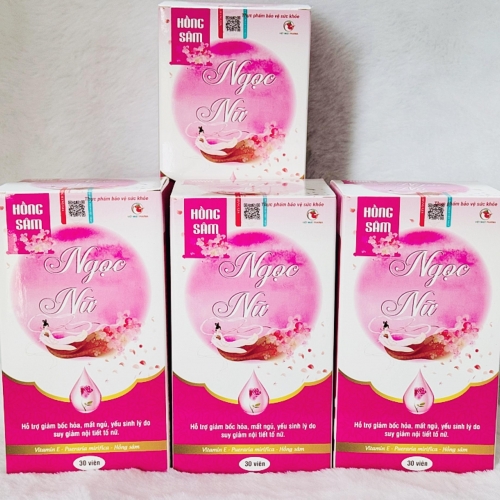 VIÊN UỐNG NỘI TIẾT TỐ HỒNG SÂM NGỌC NỮ, HỘP 30 VIÊN. GIÚP ĐẸP DA, TĂNG CƯỜNG CHỨC NĂNG SINH LÝ NỮ,..