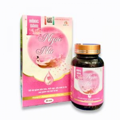 VIÊN UỐNG NỘI TIẾT TỐ HỒNG SÂM NGỌC NỮ, HỘP 30 VIÊN. GIÚP ĐẸP DA, TĂNG CƯỜNG CHỨC NĂNG SINH LÝ NỮ,..