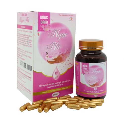 VIÊN UỐNG NỘI TIẾT TỐ HỒNG SÂM NGỌC NỮ, HỘP 30 VIÊN. GIÚP ĐẸP DA, TĂNG CƯỜNG CHỨC NĂNG SINH LÝ NỮ,..