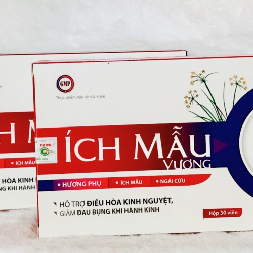 VIÊN UỐNG GIÚP ĐIỀU HÒA KINH NGUYỆT ÍCH MẪU VƯƠNG, GIẢM ĐAU BỤNG KHI HÀNH KINH. HỘP 30 VIÊN
