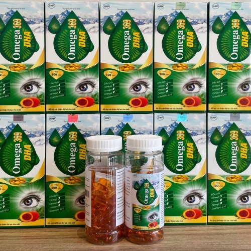 VIÊN UỐNG BỔ MẮT OMEGA 369 DHA, HỘP 100 VIÊN. GIÚP GIẢM KHÔ MẮT, MỎI MẮT, XƠ VỮA ĐỘNG MẠCH,...