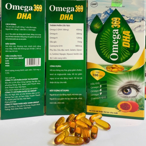 VIÊN UỐNG BỔ MẮT OMEGA 369 DHA, HỘP 100 VIÊN. GIÚP GIẢM KHÔ MẮT, MỎI MẮT, XƠ VỮA ĐỘNG MẠCH,...