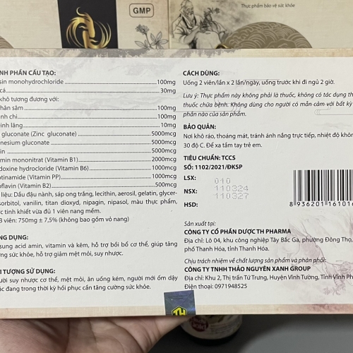 VIÊN SÂM GINSENG OMEGA LINZHI GOLD (Hộp Gỗ 2 lọ x 30 Viên). GIÚP TĂNG CƯỜNG SỨC KHOẺ, GIẢM MỆT MỎI, SUY NHƯỢC,...