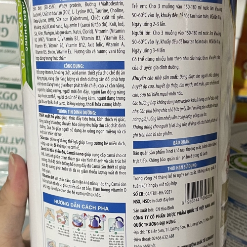 SỮA NON CANXI TỔ YẾN ALPHAMILK, LON 900GR . GIÚP CUNG CẤP NĂNG LƯỢNG VÀ DINH DƯỠNG CHO TRẺ EM VÀ NGƯỜI LỚN