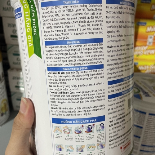SỮA NON CANXI TỔ YẾN ALPHAMILK, LON 900GR . GIÚP CUNG CẤP NĂNG LƯỢNG VÀ DINH DƯỠNG CHO TRẺ EM VÀ NGƯỜI LỚN