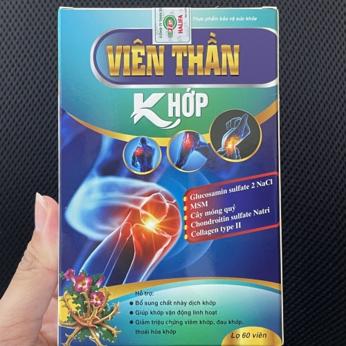 VIÊN UỐNG VIÊN THẦN KHỚP, HỘP 60 VIÊN. GIÚP GIẢM VIÊM KHỚP, THOÁI HÓA KHỚP, TẠO CHẤT NHỜN CHO Ổ KHỚP,...