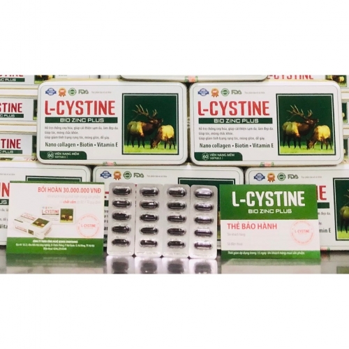 VIÊN UỐNG ĐẸP DA L-CYSTINE, HỘP THIẾC 60 VIÊN. GIÚP GIẢM GÃY RỤNG TÓC, GIÒN MÓNG DỄ GÃY, GIÚP CẢI THIỆN DA.