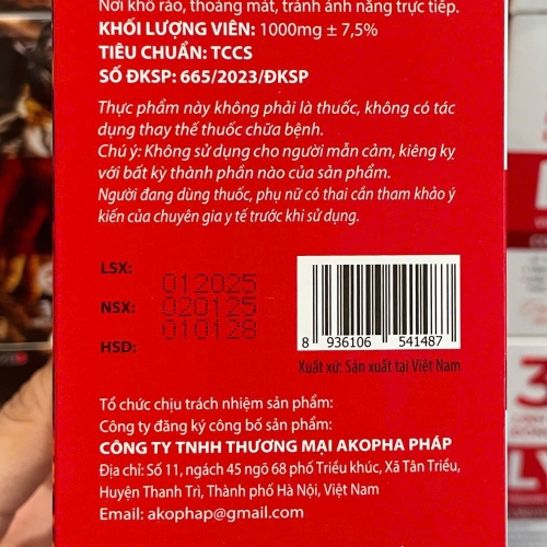 VIÊN UỐNG BỔ SUNG VITAMIN 3B LINH CHI ĐÔNG TRÙNG LYSINE HỘP 100v. GIÚP GIẢM CĂNG THẲNG MỆT MỎI, TÊ BÌ CHÂN TAY,...