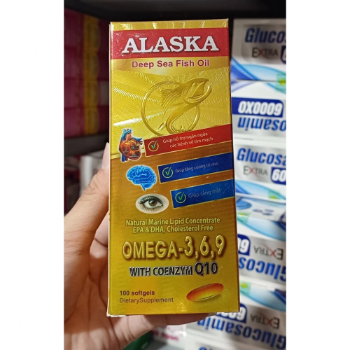 BỔ MẮT ALASKA OMEGA 369 WITH COENZYM Q10. HỖ TRỢ TĂNG CƯỜNG TRÍ NHỚ, SÁNG MẮT