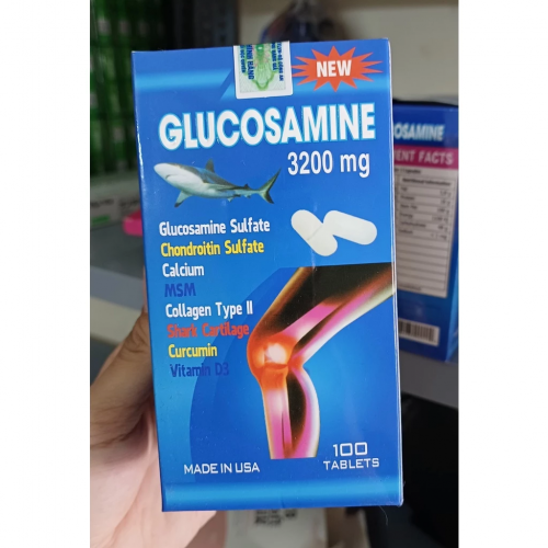 VIÊN UỐNG XƯƠNG KHỚP GLUCOSAMINE 3200MG. BỔ SUNG GLUCOSAMIN HỖ TRỢ GIẢM THOÁI HÓA XƯƠNG KHỚP