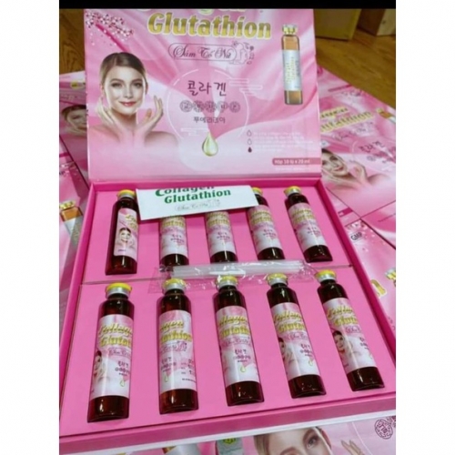 COLLAGEN GLUTATHION SÂM TỐ NỮ - HỒNG. HỖ TRỢ TĂNG ĐỘ ĐÀN HỒI VÀ ĐỘ ẨM CHO DA, GIÚP GIẢM SĂN DA, SẠM DA,