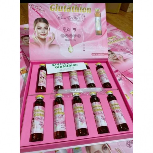 COLLAGEN GLUTATHION SÂM TỐ NỮ - HỒNG. HỖ TRỢ TĂNG ĐỘ ĐÀN HỒI VÀ ĐỘ ẨM CHO DA, GIÚP GIẢM SĂN DA, SẠM DA, GIÚP DA SÁNG MỊN