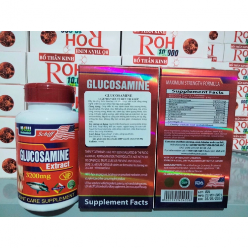 XƯƠNG KHỚP GLUCOSAMIN 3200MG ĐỎ. HỖ TRỢ MỌI THOÁI HÓA XƯƠNG KHỚP, ĐỐT SỐNG CỔ, KHỚP HÁNG, ĐÙI, KHỚP LƯNG