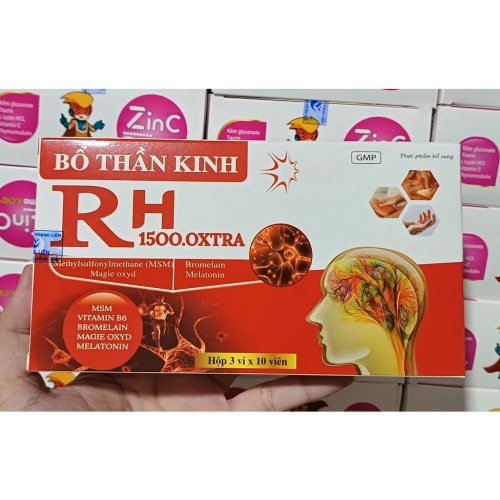 BỔ THẦN KINH RH 1500.0XTRA . GIÚP LÀM DỊU THẦN KINH, HỖ TRỢ CẢI THIỆN CÁC TRIỆU CHỨNG ĐAU DÂY THẦN KINH