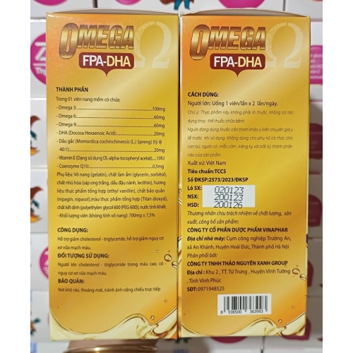 OMEGA FPA-DHA Q10. HỐ TRỢ GIẢM CHOLESTEROL-TRIGLYCERIDE, GIẢM NGUY CƠ XƠ VỮA MẠCH MÁU