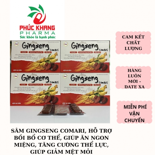 SÂM GINGSENG COMARI, HỖ TRỢ BỒI BỔ CƠ THỂ, GIÚP ĂN NGON MIỆNG, TĂNG CƯỜNG THỂ LỰC, GIÚP GIẢM MỆT MỎI