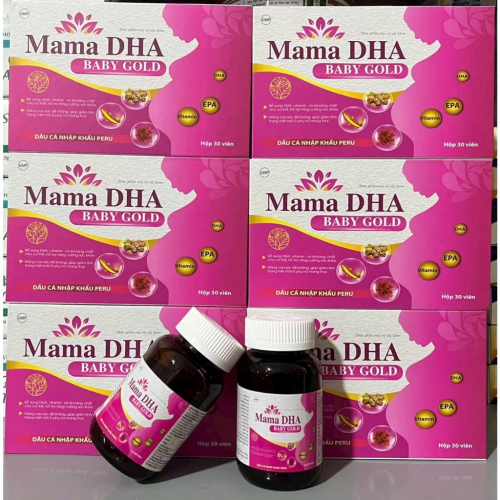 VIÊN UỐNG BỔ BẦU MAMA DHA BABY GOLD - HỘP GỖ 1 LỌ X 30 VIÊN. BỔ SUNG DHA, VITAMIN VÀ KHOÁNG CHẤT, TĂNG CƯỜNG SỨC KHOẺ