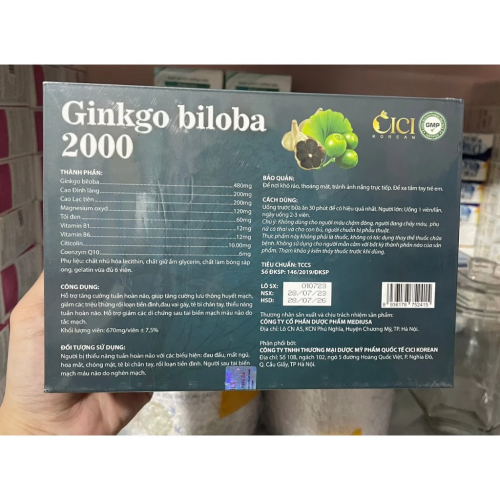 VIÊN UỐNG BỔ NÃO GINKGO BILOBA 2000 - HỘP GỖ 2 LỌ. HỖ TRỢ TĂNG CƯỜNG TUẦN HOÀN NÃO, TĂNG CƯỜNG LƯU THÔNG HUYẾT MẠCH.