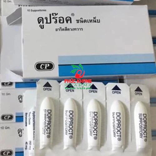 CHÍNH HÃNG. KEM BÔI - ĐẶT DOPROCT THÁI LAN. HỘP 10 VIÊN - TUÝP 10GR. CÓ CHE TÊN