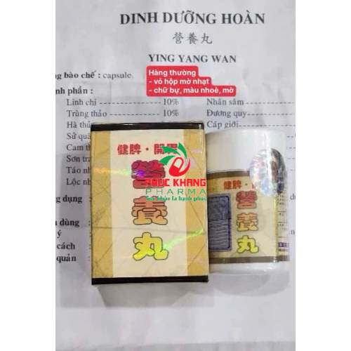 CHUẨN LOẠI 1. VIÊN UỐNG TĂNG CÂN YING YANG WAN - DINH DƯỠNG HOÀN. LỌ 33 VIÊN. GIÚP ĂN NGỦ NGON, GIẢM MỆT MỎI